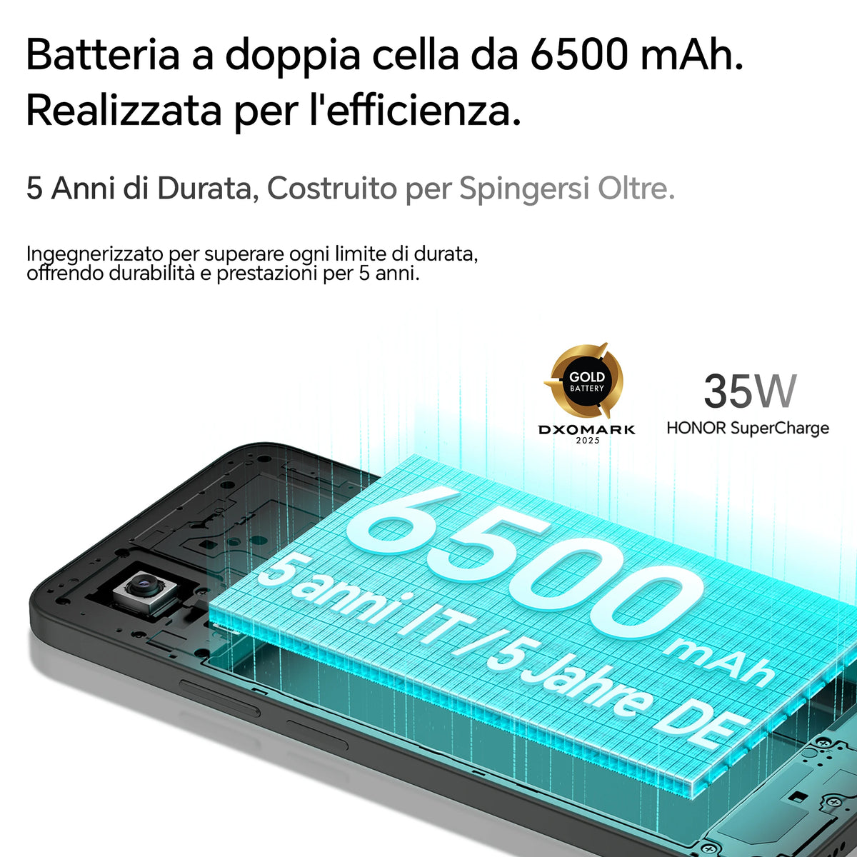 HONOR 400 Smart 4G Smartphone Dual SIM NFC Android 15, 6500mAh Dual Cell Batteria, 108MP+2MP con Pulsante AI Telefono, 6.77 Pollici 120 Hz Comfort Display, 5 stelle SGS&IP65