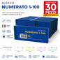 Confezione da 30 blocchi scontrino numerati 1-100, blocchi per ricevute, turni, magazzino, ufficio, negozi e attività commerciali