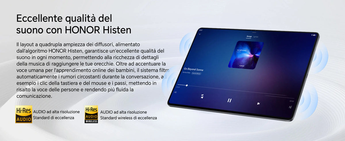 HONOR Pad X8a Tablet da 11", Display con Protezione degli Occhi a 90Hz, Batteria da 8300mAh, 4 Altoparlanti, Android 14, WiFi, Space Gray
