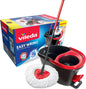 Sistema di Pulizia Pavimenti Vileda Turbo con Secchio e Pedale, Mop in Microfibra 2-in-1, Piastra Triangolare a 360° °   Manico Telescopico