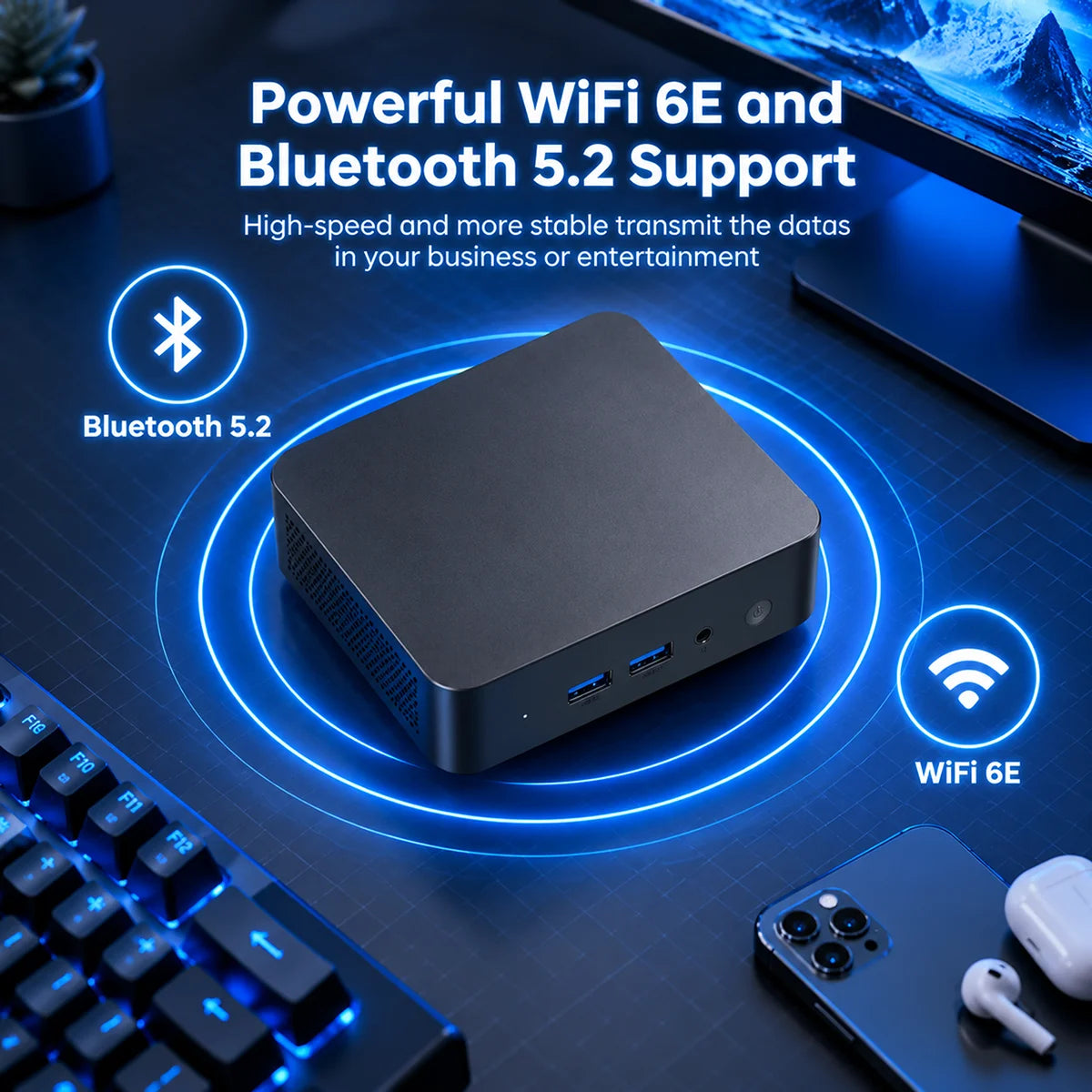 LENO NUOVO Mini PC Computer Portatile da Gaming 16GB RAM 1TB 2TB SSD Intel Core I9 10980HK Windows 11 Pro Office Wifi 6 BT5.2 PC