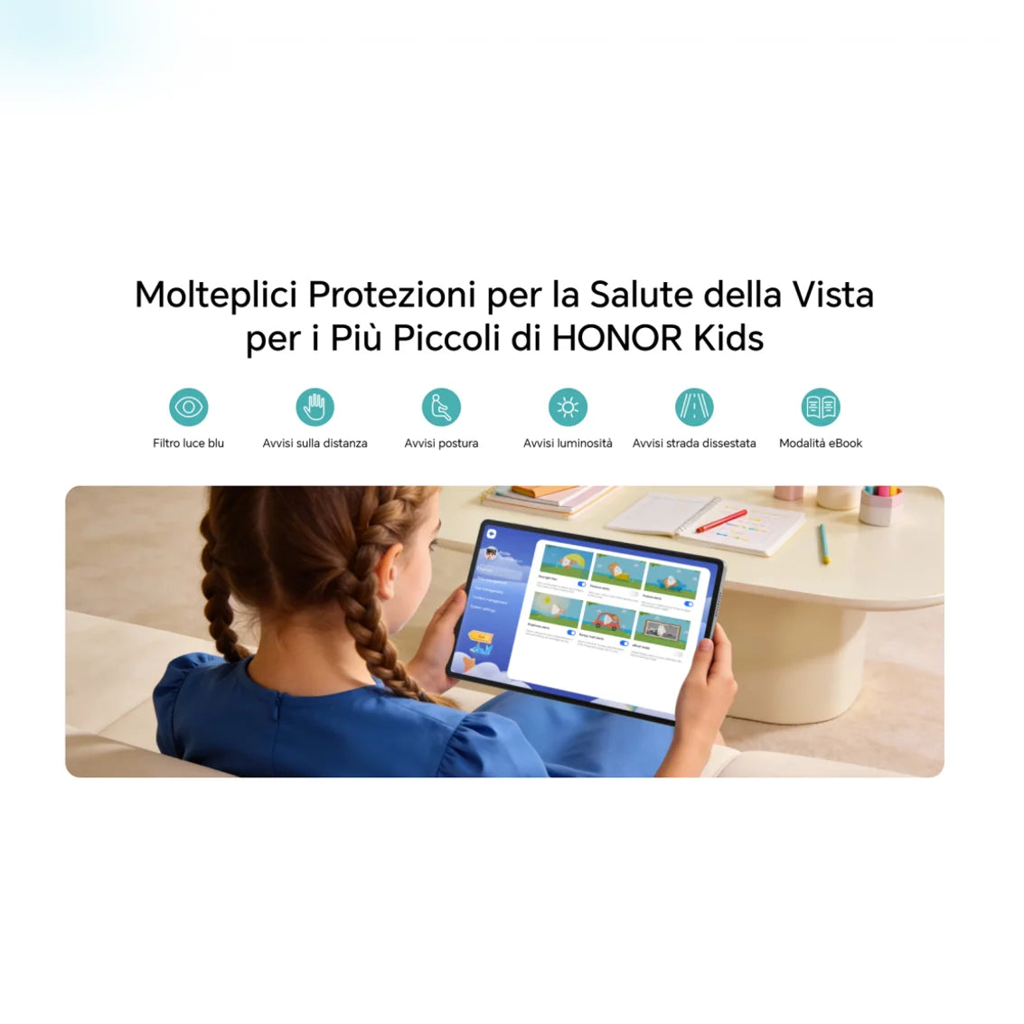 HONOR Pad X8b, tablet versione UE, batteria da 10.100 mAh, display HONOR Eye Comfort FullView da 11 pollici, chipset Snapdragon a 6 nm, struttura in metallo resistente, tablet Android