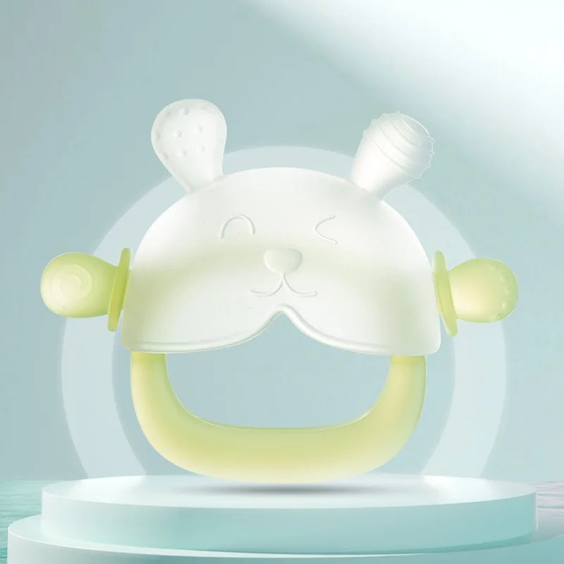 MAMIJOY 1 Pezzo Anello Massaggiagengive per Neonati, Anti-Caduta, in Silicone, per l'Allenamento alla Masticazione, Senza BPA, per Bambini di 2 Mesi, Neonati YJ0