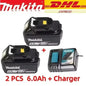 Spedita dalla Francia, nuova batteria Makita 6ah 18V 6ah bl1830b bl1840 bl1860 bl1815 bl1850b bl1850, batteria al litio di ricambio