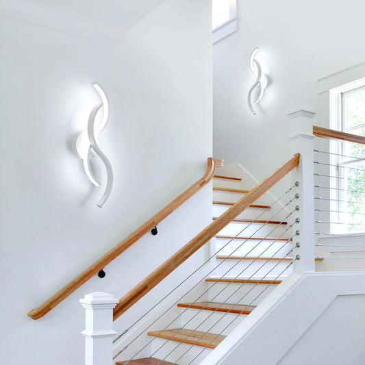 Moderna applique da parete per interni a LED bianco, lampada da parete bianca fredda 6500K per piccoli spazi, bagno, corridoio, scala, ingresso