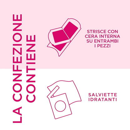 Veet Pure Strisce Corpo 16 pz Ipoallergeniche, strisce depilatorie per il corpo, varianti da 2, 3 o 5 confezioni, 32/48/80 strisce totali