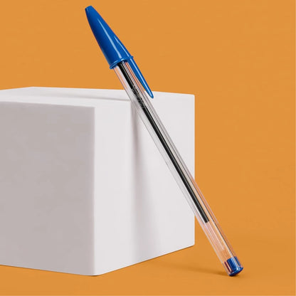 BIC Cristal Up, Penne Nere a Sfera, Punta Media 1.2mm, 50 Unità, Cancelleria Scuola e Ufficio, Scrittura Scorrevole