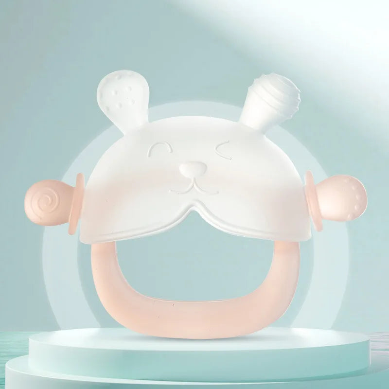 MAMIJOY 1 Pezzo Anello Massaggiagengive per Neonati, Anti-Caduta, in Silicone, per l'Allenamento alla Masticazione, Senza BPA, per Bambini di 2 Mesi, Neonati YJ0