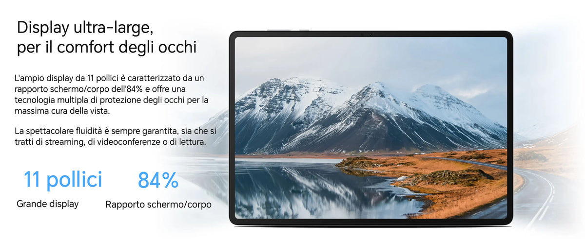 HONOR Pad X8a Tablet da 11", Display con Protezione degli Occhi a 90Hz, Batteria da 8300mAh, 4 Altoparlanti, Android 14, WiFi, Space Gray