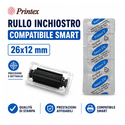 Confezione da 1 pack Tampone Inchiostratore Smart SM BL5, 5 Tamponi inchiostratori di ricambio per Etichettatrice e Prezzatrice