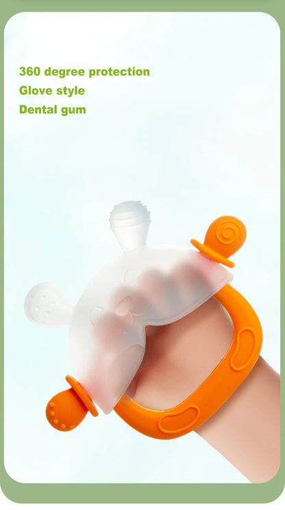 MAMIJOY 1 Pezzo Anello Massaggiagengive per Neonati, Anti-Caduta, in Silicone, per l'Allenamento alla Masticazione, Senza BPA, per Bambini di 2 Mesi, Neonati YJ0