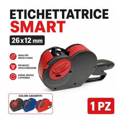 Confezione da 1 Prezzatrice Smart SM2612-08, 1 linea di stampa, 8 cifre, etichettatrice manuale per prezzi, codici, negozi e magazzino