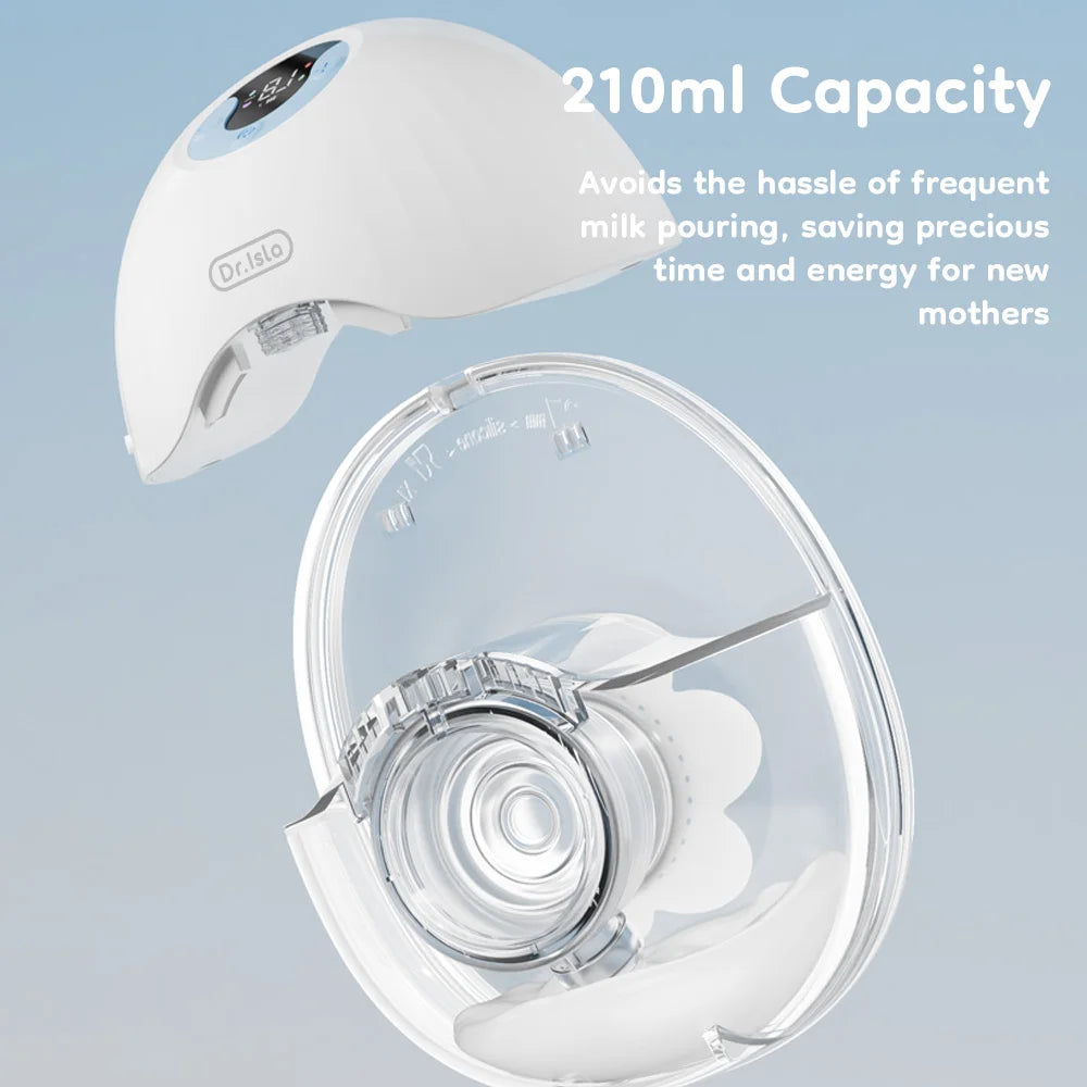 MAMIJOY 2PCS Tiralatte Indossabile 4 Modalità e 36 Livelli Tiralatte Elettrici Portatili Comfort Collettore di Latte Mani Libere Basso Niose