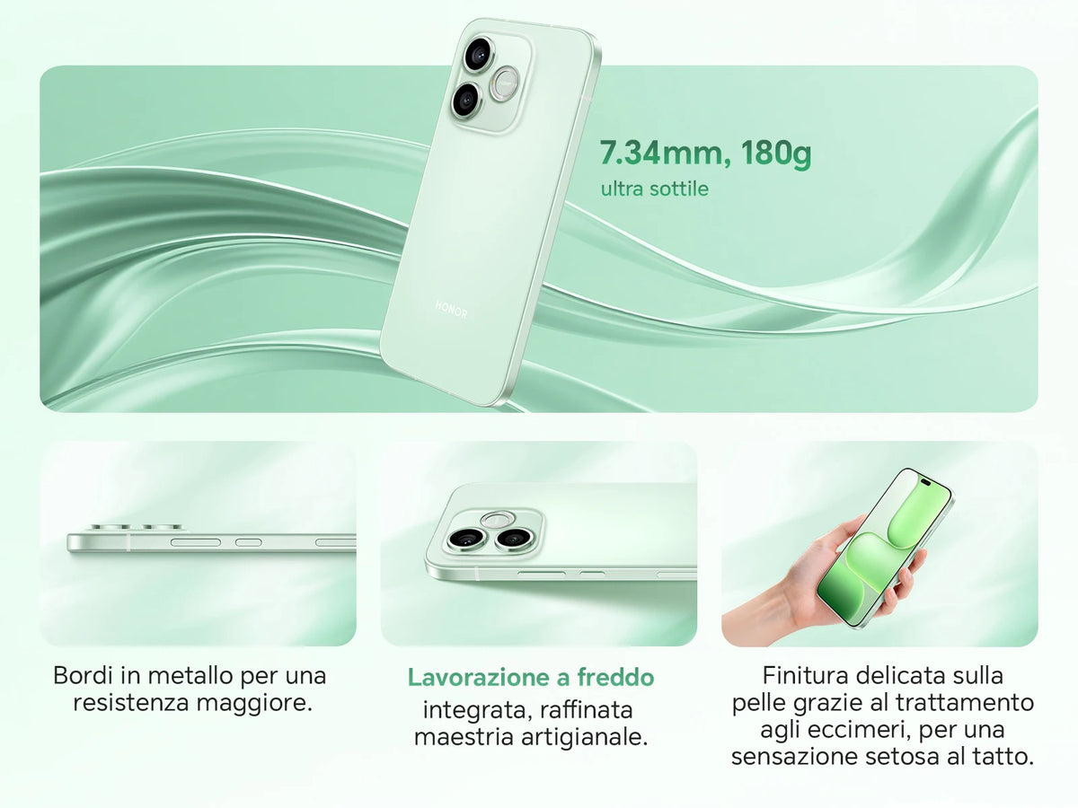 2026 New HONOR 600 Lite 5G Smartphone, Fotocamera AI da 108MP, Display AMOLED da 6.6", Batteria da 6520mAh con Ricarica Rapida 45W, Cellulare Android 16 Sbloccato, IP66&SGS, Dual SIM, NFC