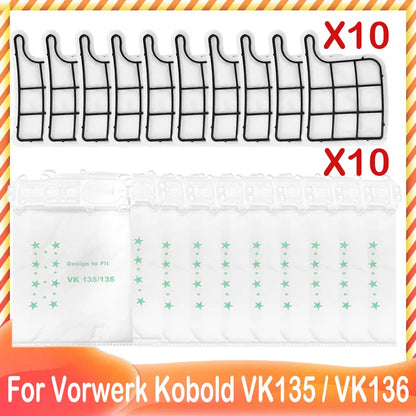 Sostituzione del sacchetto della polvere pacchetto filtro di protezione del motore per Vorwerk Kobold VK135 /136 accessori per aspirapolvere di ricambio
