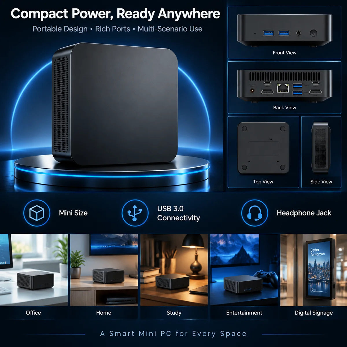 LENO NUOVO Mini PC Computer Portatile da Gaming 16GB RAM 1TB 2TB SSD Intel Core I9 10980HK Windows 11 Pro Office Wifi 6 BT5.2 PC