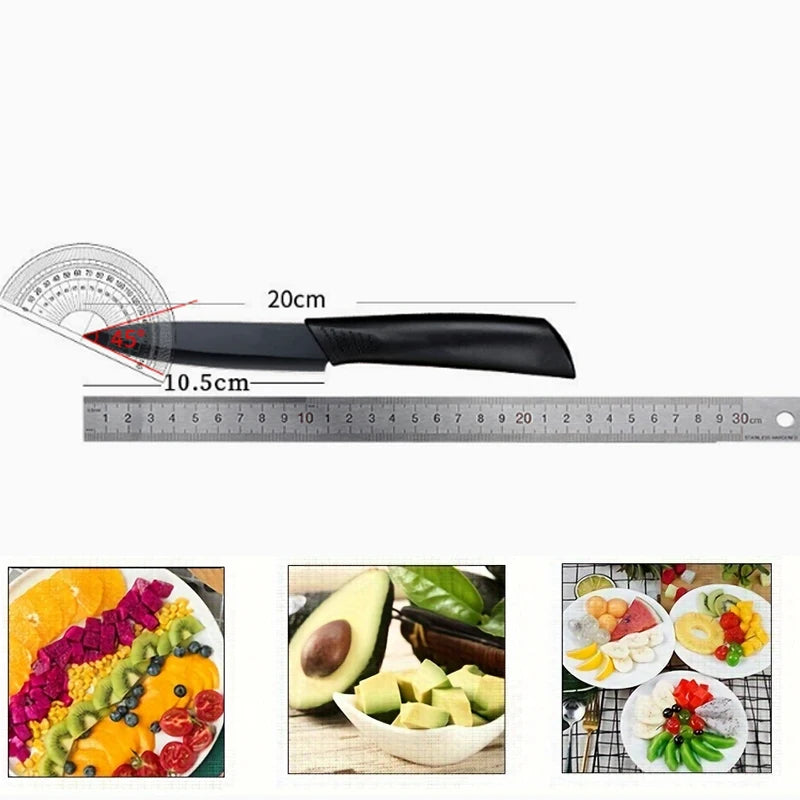 Coltello da cucina 1/3/6 Set di coltelli da cucina Coltello da frutta in acciaio inossidabile da 4 pollici con fodero Coltello da cucina a lama fissa con manico in plastica