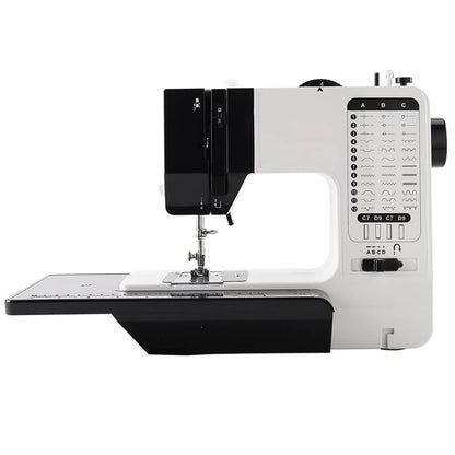 Podofo, macchina da cucire elettrica multifunzione con 12 punti, macchina da cucire portatile con velocità regolabile, ideale per principianti e bambini, per lavori di bricolage e progetti creativi, dotata di pedale e spina