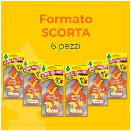 Arbre Magique Profumatore Auto, Fragranza assortiti, Profumazione Moderna, Durata Fino a 7 Settimane, Made in Italy, Confezione da 6 unità