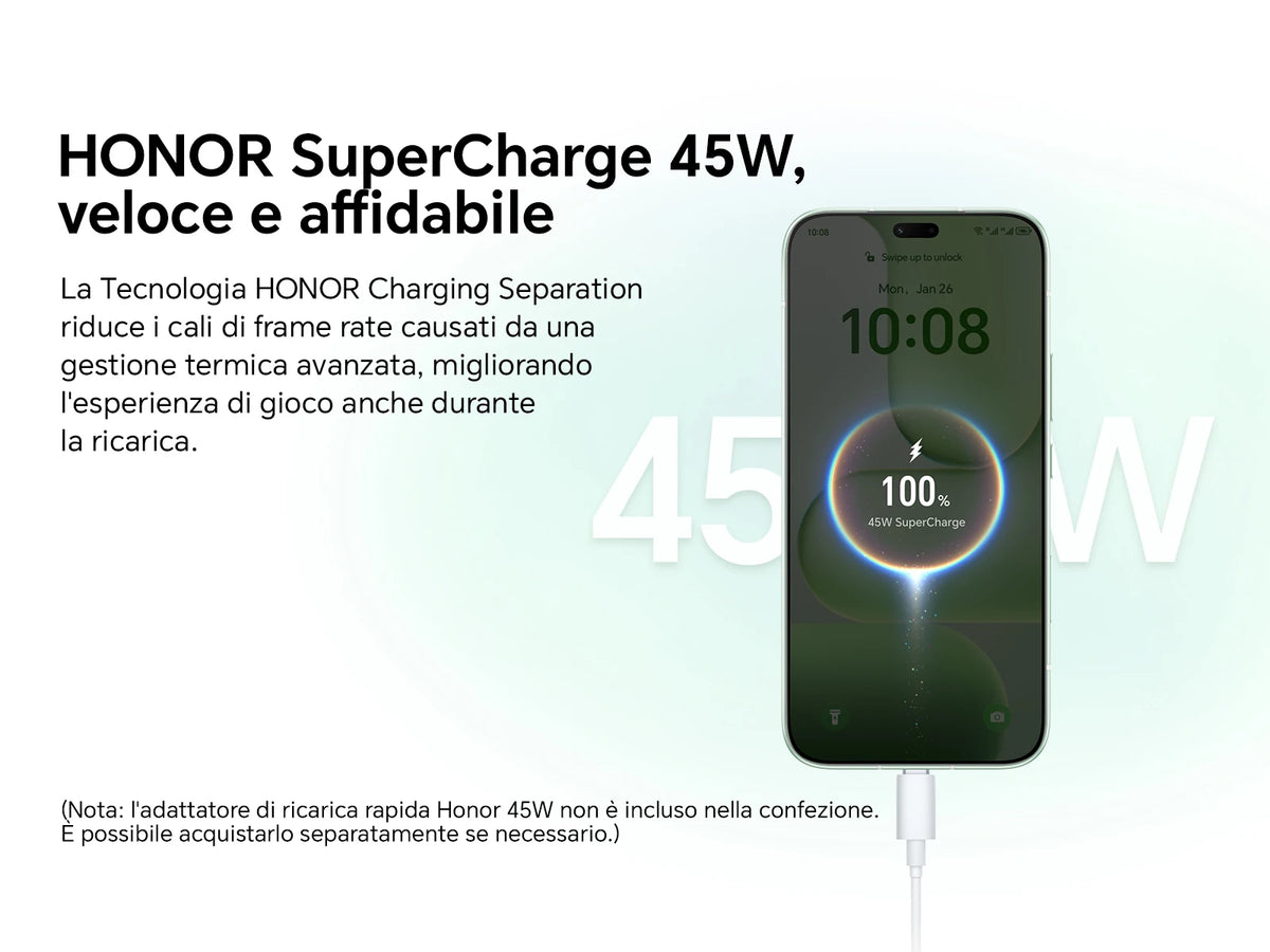 2026 New HONOR 600 Lite 5G Smartphone, Fotocamera AI da 108MP, Display AMOLED da 6.6", Batteria da 6520mAh con Ricarica Rapida 45W, Cellulare Android 16 Sbloccato, IP66&SGS, Dual SIM, NFC