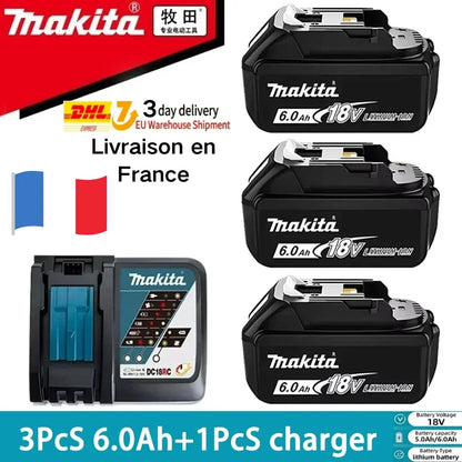 Spedita dalla Francia, nuova batteria Makita 6ah 18V 6ah bl1830b bl1840 bl1860 bl1815 bl1850b bl1850, batteria al litio di ricambio