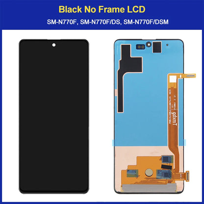 Schermo LCD AMOLED da 6,7 pollici per Samsung Note 10 Lite, gruppo di ricambio per lo schermo touchscreen, compatibile con Samsung Note10 Lite N770 N770F, con cornice.