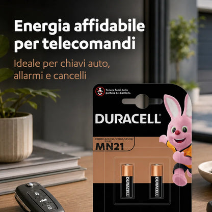Confezione da 3 blister Duracell MN21 BL2, 2 batterie per blister, 6 pile totali per dispositivi compatibili