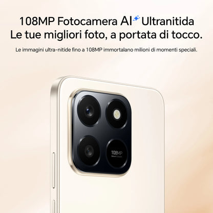 HONOR 400 Smart 4G Smartphone Dual SIM NFC Android 15, 6500mAh Dual Cell Batteria, 108MP+2MP con Pulsante AI Telefono, 6.77 Pollici 120 Hz Comfort Display, 5 stelle SGS&IP65