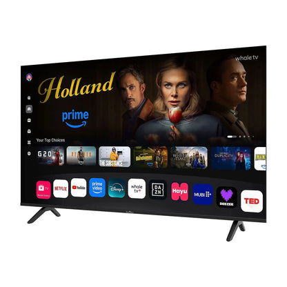 Smart Tech 55QH02K 55 Inch QLED 4K Smart TV - Whale OS UHD Television, HDR, WiFi, Bluetooth, DVB-T2/S2/C, 3 HDMI, 2 USB, Dolby Digital Plus