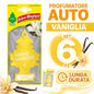 Confezione da 6, 12 o 24 Arbre Magique Vaniglia, profumatori auto da appendere, fragranza dolce e tropicale, formato scorta per auto, furgone, armadio e piccoli ambienti