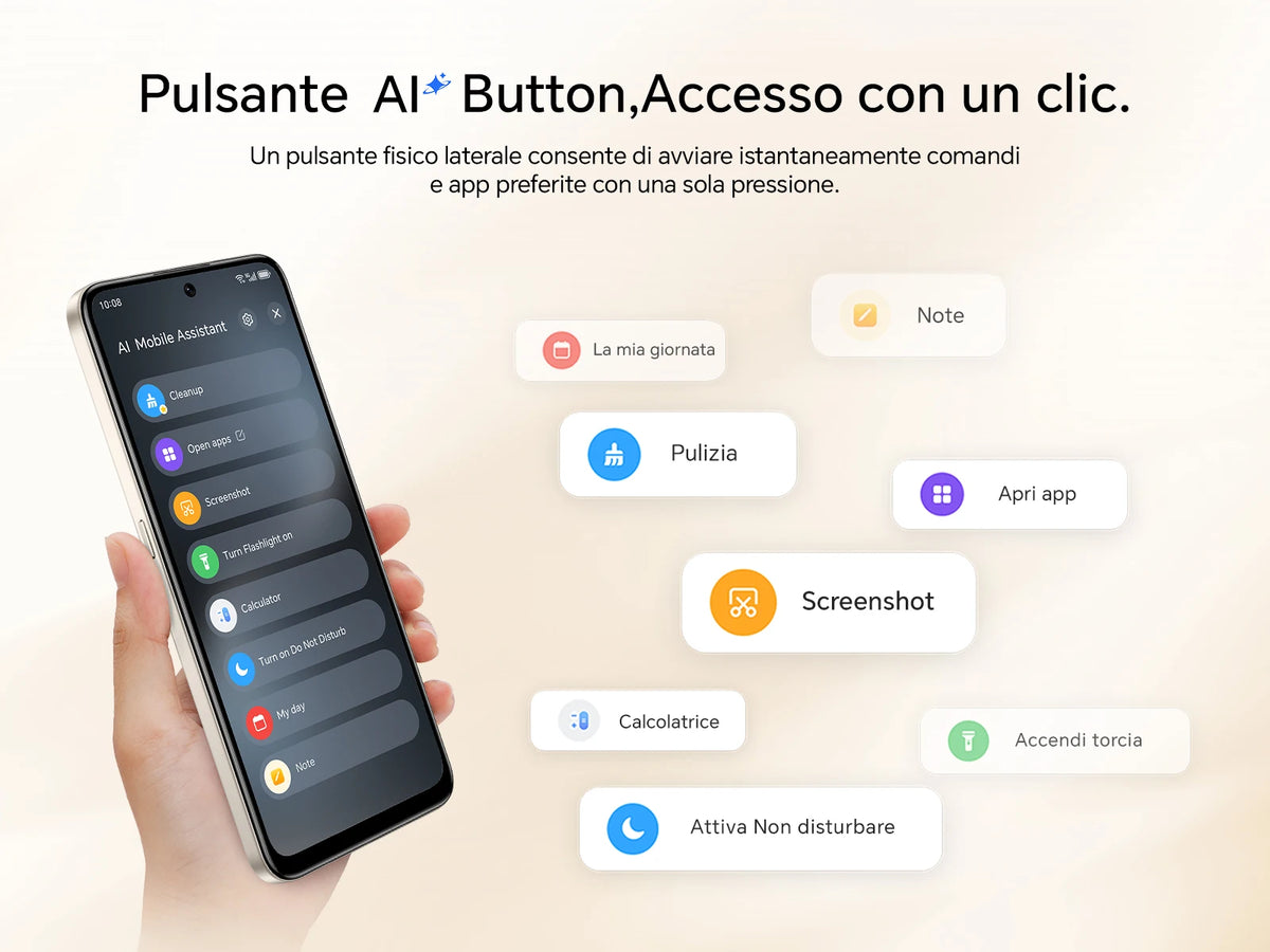 HONOR 400 Smart 4G Smartphone, Display 6.77" 120Hz, Batteria 6500mAh Doppia Cella, Fotocamera AI 108MP, Certificazione SGS 5 Stelle, Resistenza IP65, NFC, Dual SIM, Android 15