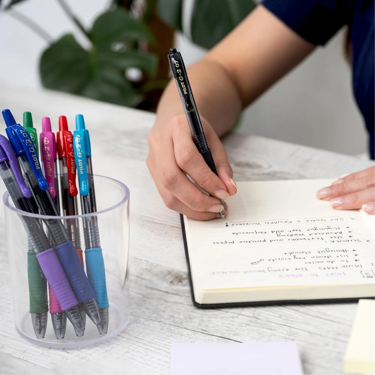 Confezione da 12 penne Pilot G2 Gel Ink nere, roller ball con punta fine, penne gel per scuola, ufficio, appunti, documenti e uso quotidiano