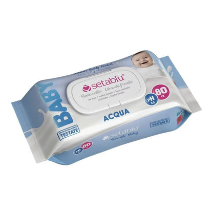 480 Salviette Umide in Fibra Ultra-Morbida per Cura Profonda e Idratazione, Ideali per Pelli Sensibili, Profumo Fresco, Box 6 Confezioni x 80 Pezzi Salviette - Bestline