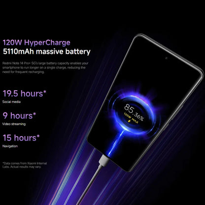 Xiaomi Redmi Note 14 Pro Plus 5G NFC smartphone Snapdragon ® Schermo 7s Gen 3 AMOLED da 1,5K pollici 120Hz fotocamera 200 MP batteria