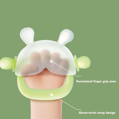 MAMIJOY 1 Pezzo Anello Massaggiagengive per Neonati, Anti-Caduta, in Silicone, per l'Allenamento alla Masticazione, Senza BPA, per Bambini di 2 Mesi, Neonati YJ0