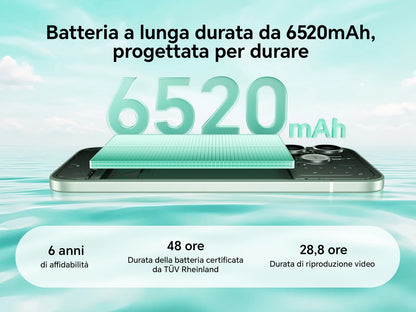 2026 New HONOR 600 Lite 5G Smartphone, Fotocamera AI da 108MP, Display AMOLED da 6.6", Batteria da 6520mAh con Ricarica Rapida 45W, Cellulare Android 16 Sbloccato, IP66&SGS, Dual SIM, NFC