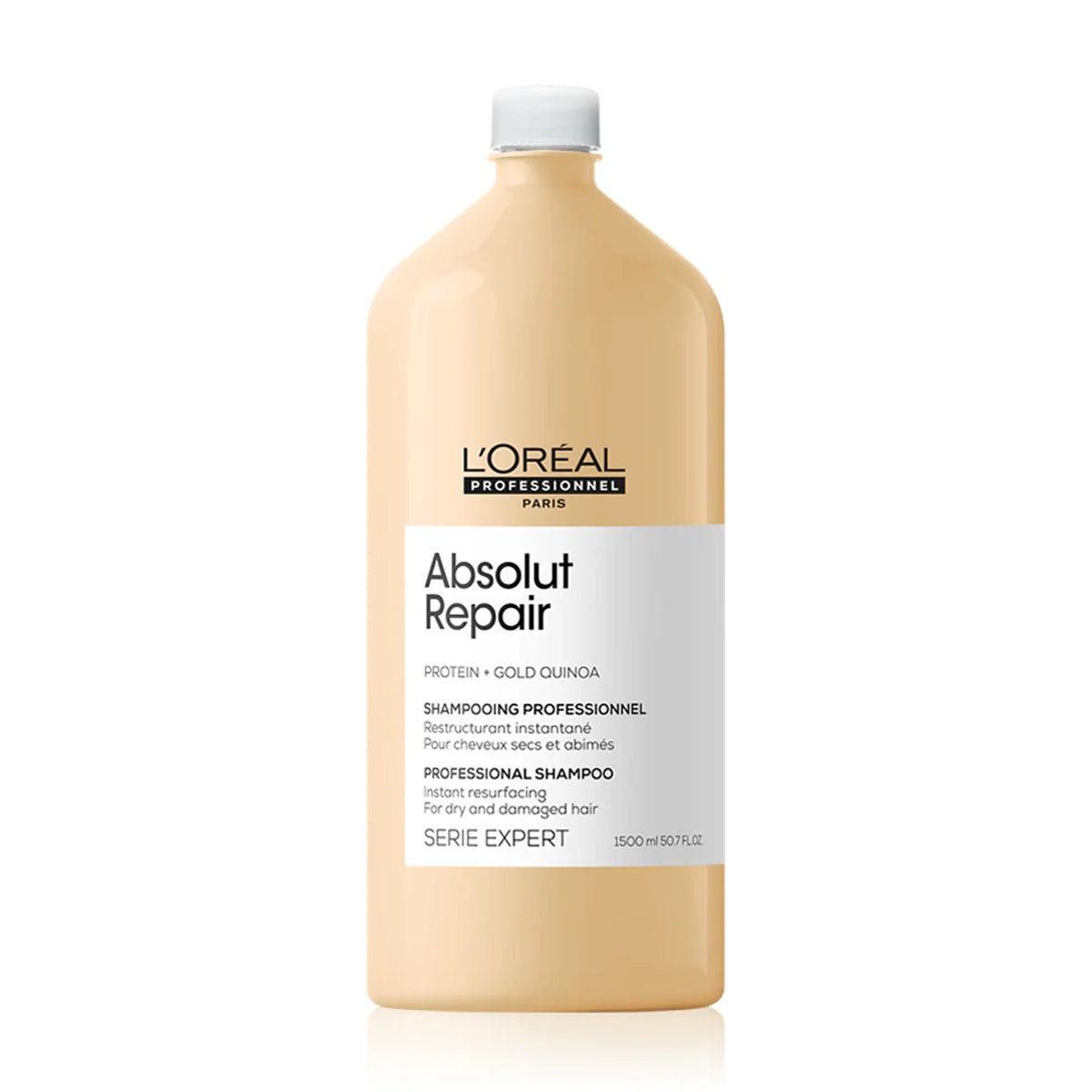 L'Oréal Professionnel Shampoo Professionale per Capelli Secchi e Danneggiati, Idratazione Istantanea e Nutrizione Profonda, Absolut Repair 500 ml / 1500 ml