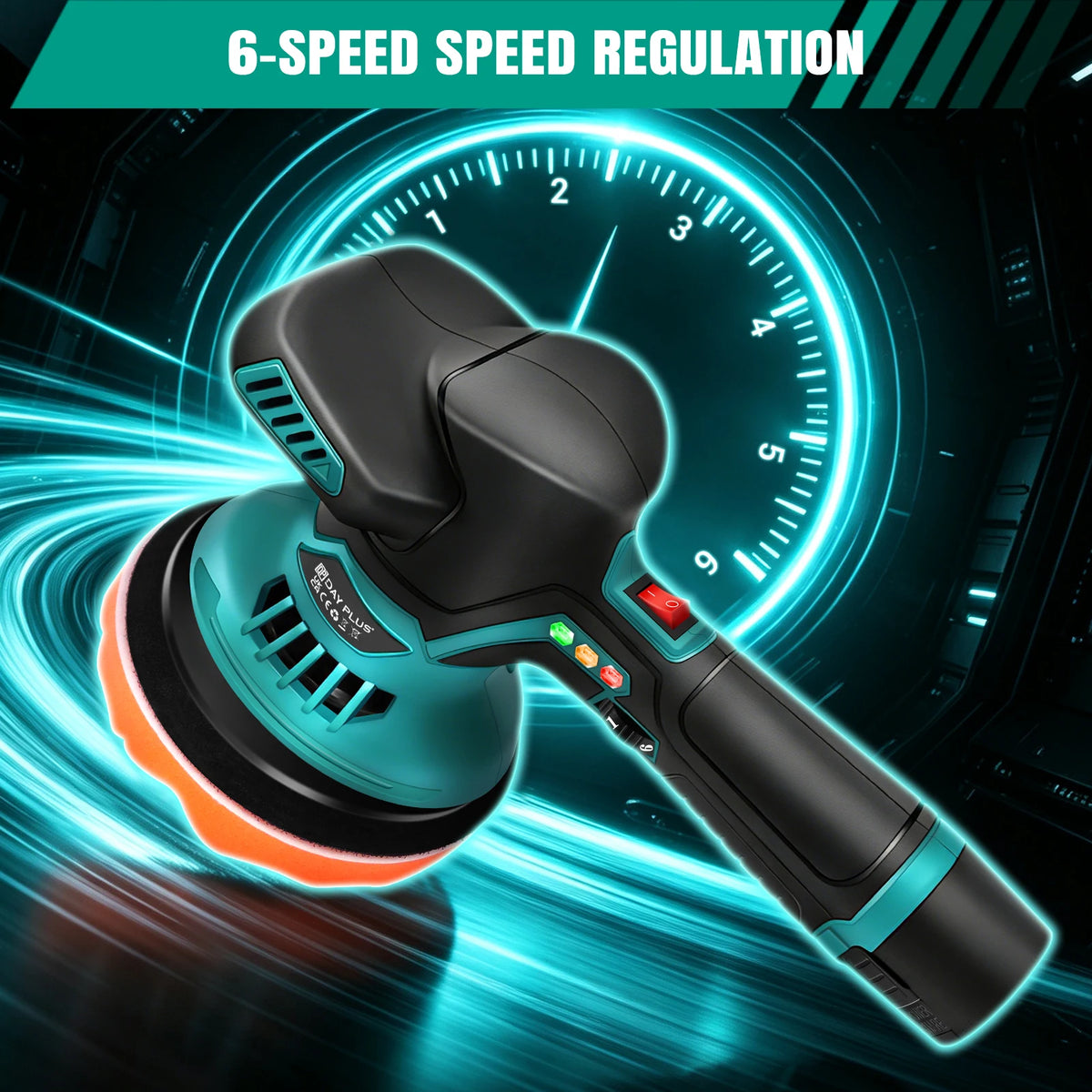Lucidatrice Senza Fili 12V 800W, 6 Velocità Variabili 2800-6000RPM, Batteria al Litio Portatile, Strumento per Lucidatura Auto, Rimozione Graffi, Finitura a Specchio, Lucidatrice per Dettagli Auto