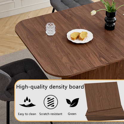 EGOONM Tavolo da pranzo rettangolare in legno massello in stile nordico, tavolo da pranzo per lettura e tempo libero, 160 * 90 cm