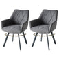 EGOONM 2/4PCS Sedie da pranzo moderne girevoli con braccioli, sedie imbottite in tessuto, 360 °   Sedie Girevoli con Gambe in Metallo