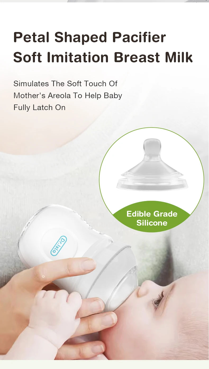 MAMIJOY Ciuccio per neonati 4 pezzi in PP con testa rotonda e foro incrociato in silicone alimentare per neonati da 0-6 mesi, ciuccio per neonati, tettarella per neonati, senza BPA BY05