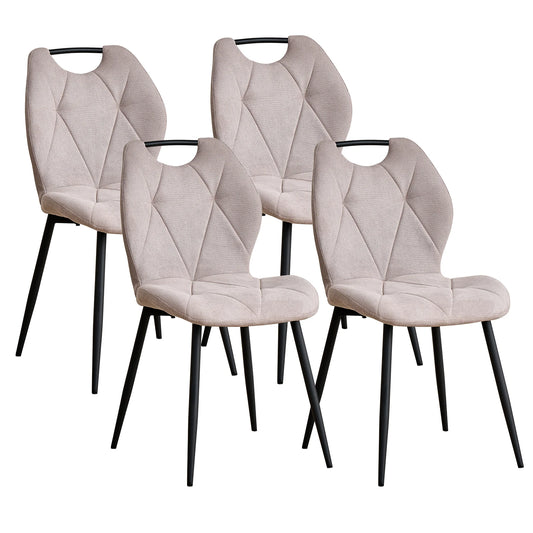 Sedia da pranzo moderna 2/4/6 pezzi, comode sedie imbottite con gambe in metallo per cucina/soggiorno/camera da letto