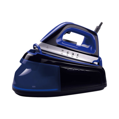 Ferro da stiro a vapore da 2400 W con serbatoio da 1 litro e piastra in ceramica, capacità di emissione di vapore verticale di 40-60 g/min, 360 °   Cavo Girevole per Uso Domestico/Alberghiero