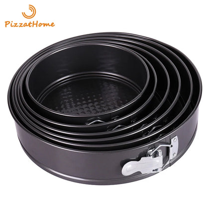 PizzAtHome Torte Springform Teglie da forno rotonde antiaderenti Forma a molla per cheesecake Tier Torte nuziali Fondo rimovibile Quiches