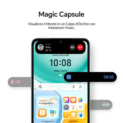 Smartphone HONOR X5c Plus, 5260 mAh, display da 6,74 pollici a 90 Hz, fotocamera da 50+5 MP, Android 15, processore octa-core, riconoscimento delle impronte digitali e del volto