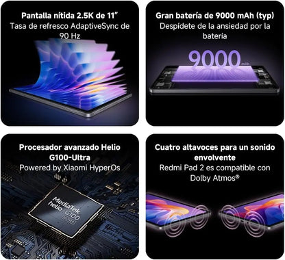 Xiaomi Redmi Pad 2 Wi-Fi 11" – Display 2,5K 90 Hz