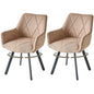 EGOONM 2/4PCS Sedie da pranzo moderne girevoli con braccioli, sedie imbottite in tessuto, 360 °   Sedie Girevoli con Gambe in Metallo