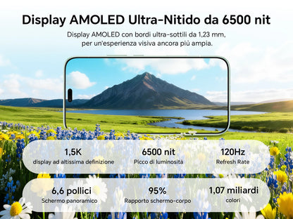 2026 New HONOR 600 Lite 5G Smartphone, Fotocamera AI da 108MP, Display AMOLED da 6.6", Batteria da 6520mAh con Ricarica Rapida 45W, Cellulare Android 16 Sbloccato, IP66&SGS, Dual SIM, NFC