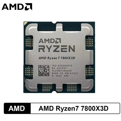 Processore AMD Ryzen 7 7800X3D (8C/16T, fino a 5.0GHz, 96MB di cache L3, socket AM5, senza dissipatore incluso)
