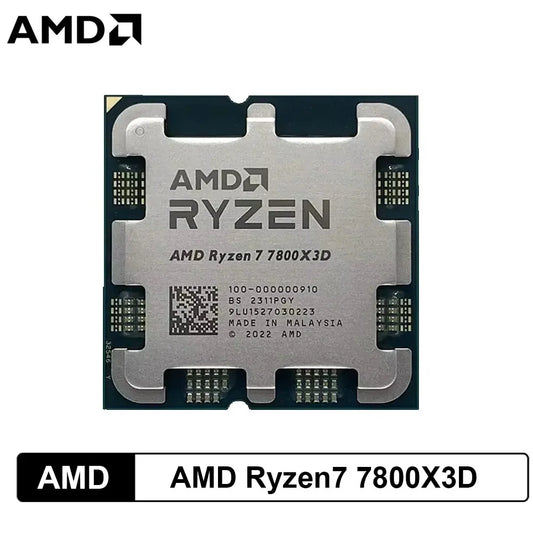Processore AMD Ryzen 7 7800X3D (8C/16T, fino a 5.0GHz, 96MB di cache L3, socket AM5, senza dissipatore incluso)
